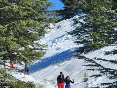 BAROUK CEDARS RESERVE SNOWSHOEING