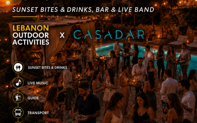 Darb Mar Charbel Sunset Hike, Food and Drinks in Collaboration with Casadar
